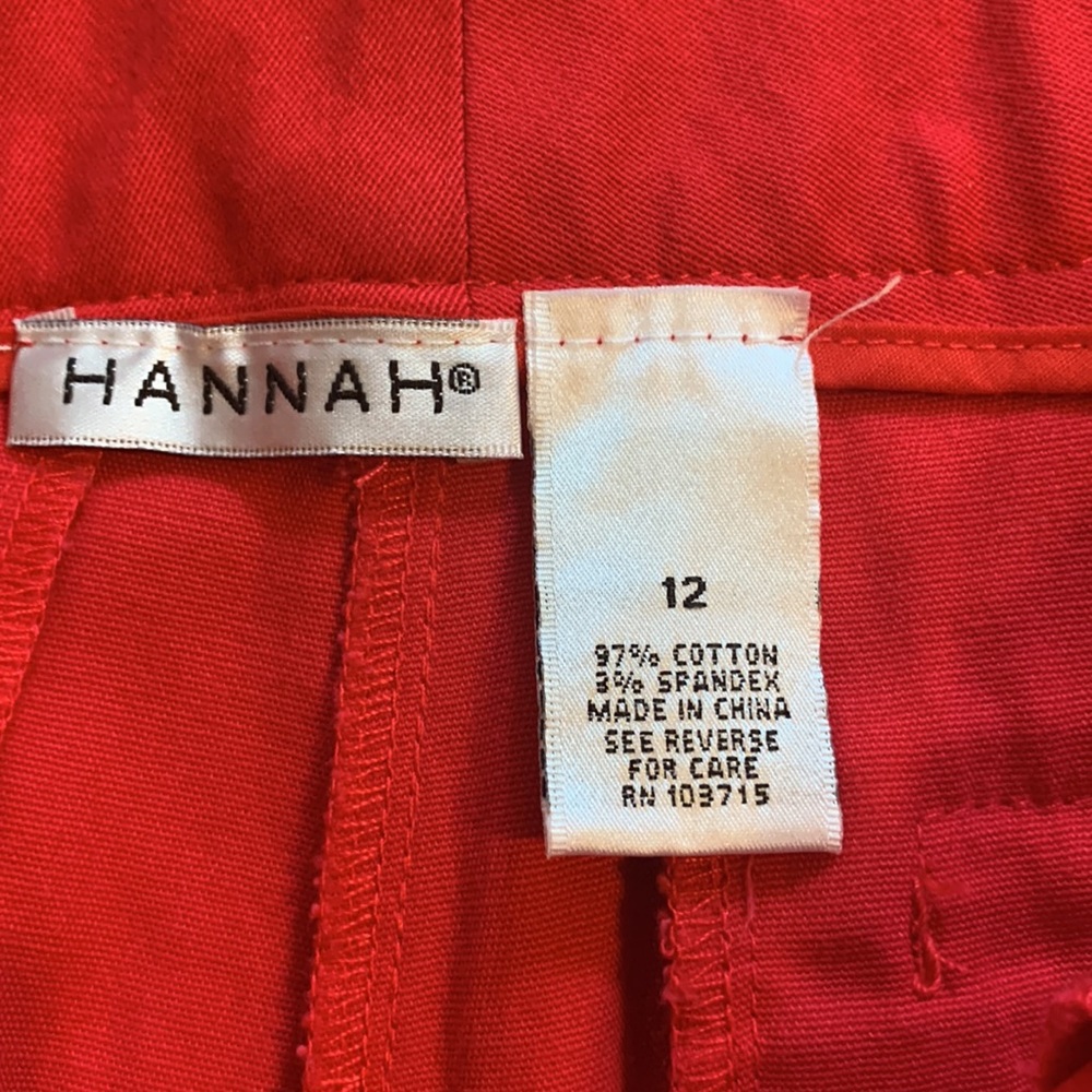 Beautiful red cotton Capri - Picture 3 of 4
